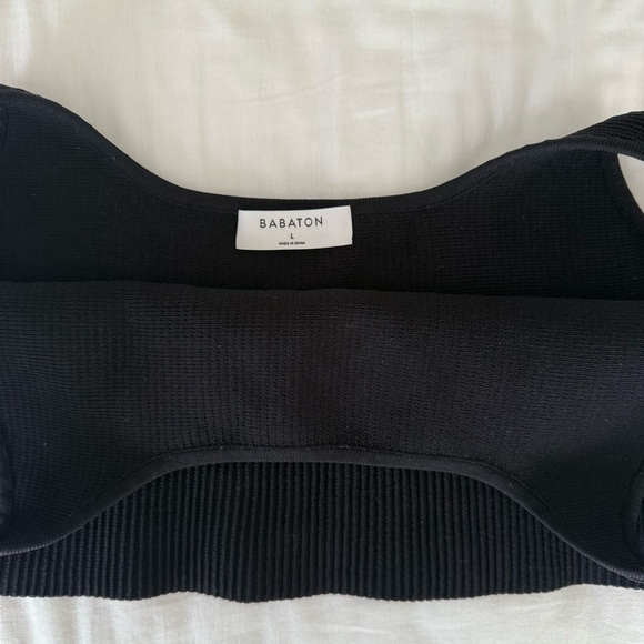 Aritzia Babaton Sculpt Knit Squareneck Cropped Tank Top - Picture 3 of 4